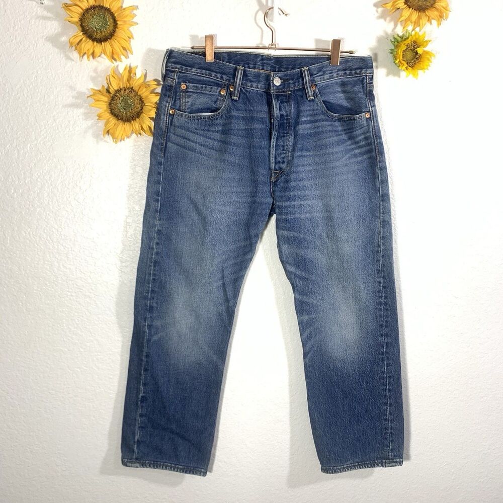 Levi 501 33x30 Blue 4 Button Denim Men’s Straight Jeans